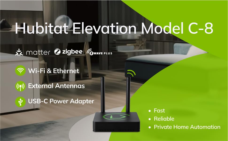 Hubitat Elevation Home Automation Hub (Model C - 8) - SmartHomeFinder.com