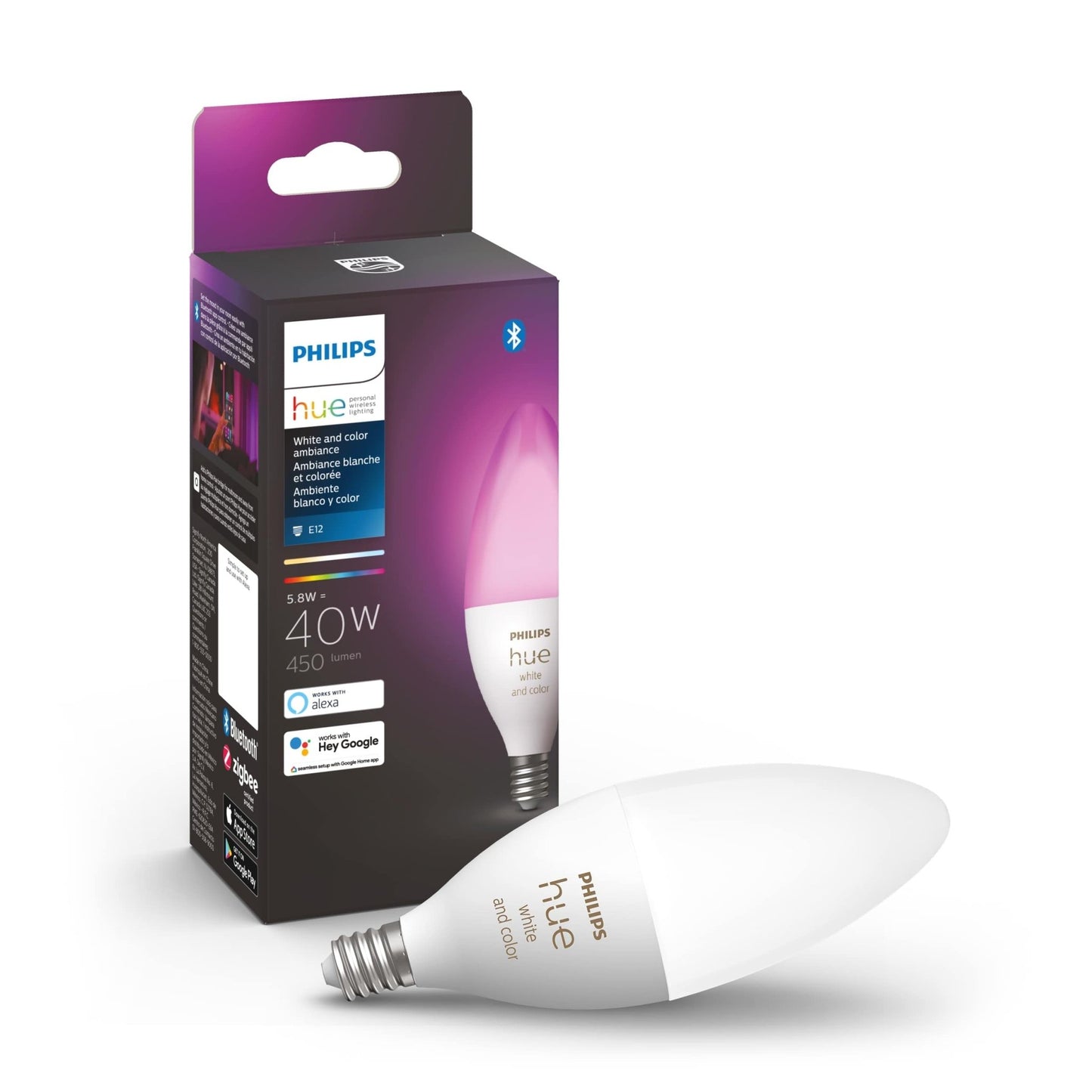 Philips Hue Smart 40W B39 Candle - Shaped LED Bulbs - SmartHomeFinder.com
