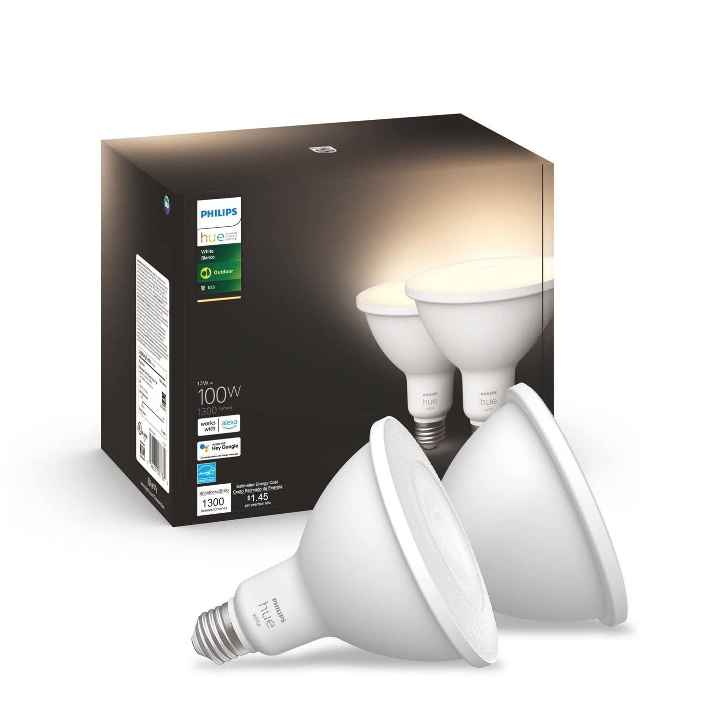 Philips Hue White PAR38 LED Smart Light Bulbs - SmartHomeFinder.com