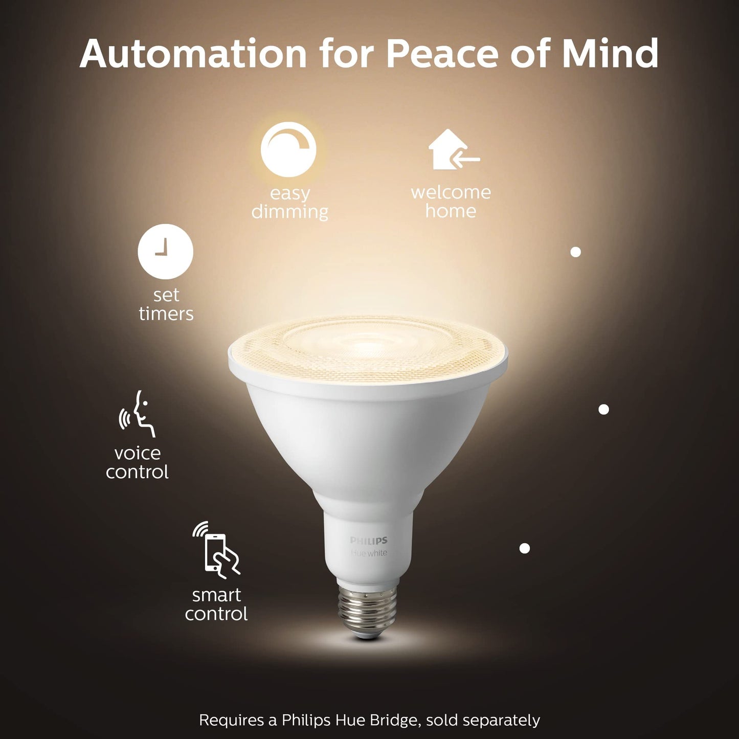 Philips Hue White PAR38 LED Smart Light Bulbs - SmartHomeFinder.com