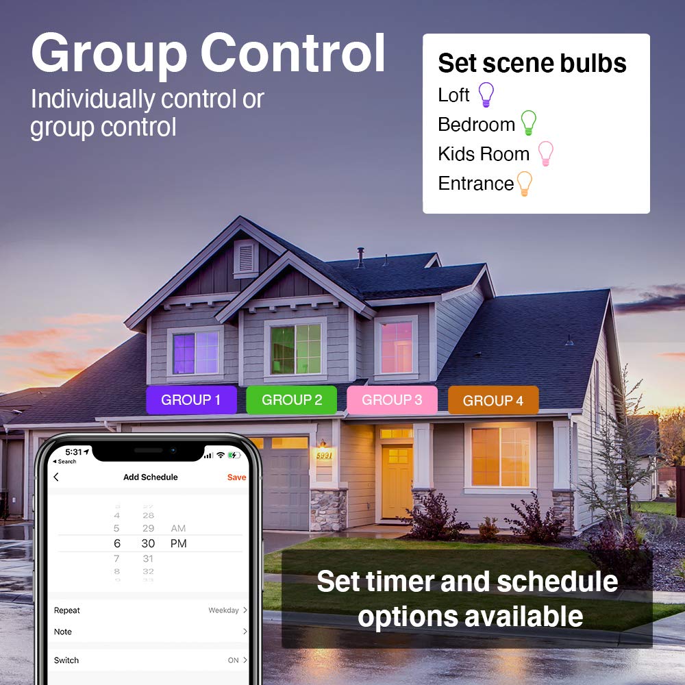 Regal Color Changing Wi - Fi Smart Light Bulbs - SmartHomeFinder.com