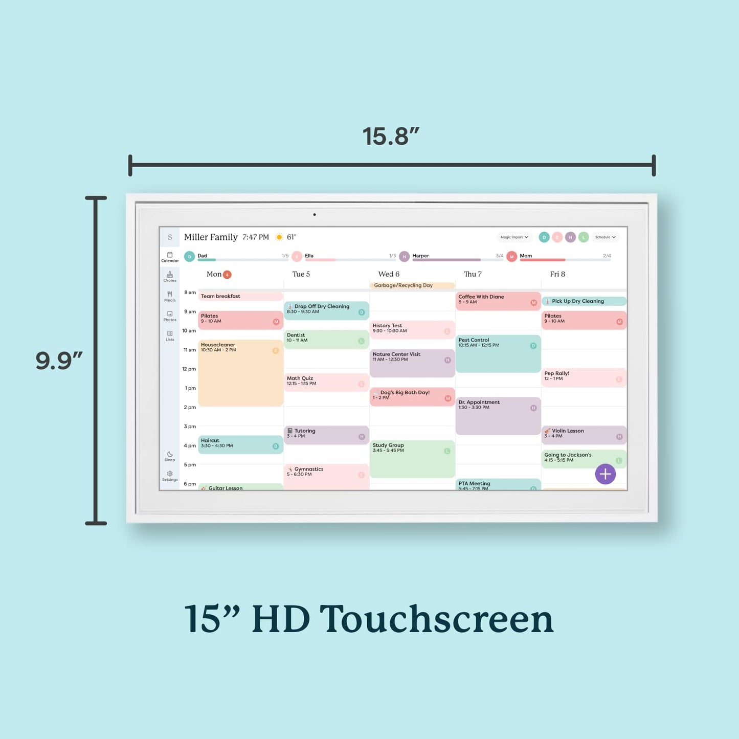 Skylight Calendar: 15 inch Digital Calendar & Chore Chart - SmartHomeFinder.com