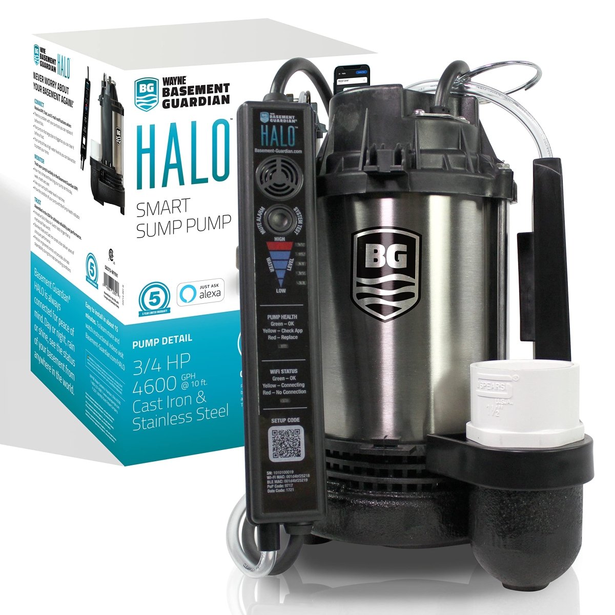Wayne - 1/2 HP Basement Guardian HALO50 - SmartHomeFinder.com