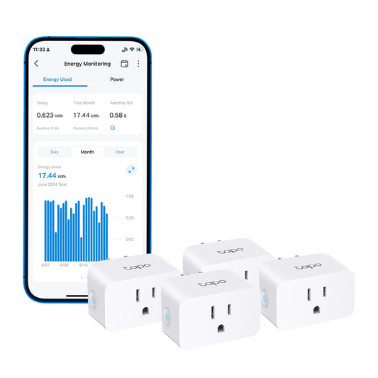 TP-Link Tapo Smart Plug Wi-Fi Mini, Energy Monitoring, Compatible with Alexa & Google Home & Samsung SmartThings, Timer, 15A/1800W Max, ETL Certified, 2.4G Wi-Fi Only, Tapo P115(2-Pack)