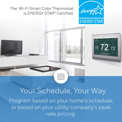 Honeywell Home Wi-Fi Smart Color Thermostat, 7 Day Programmable