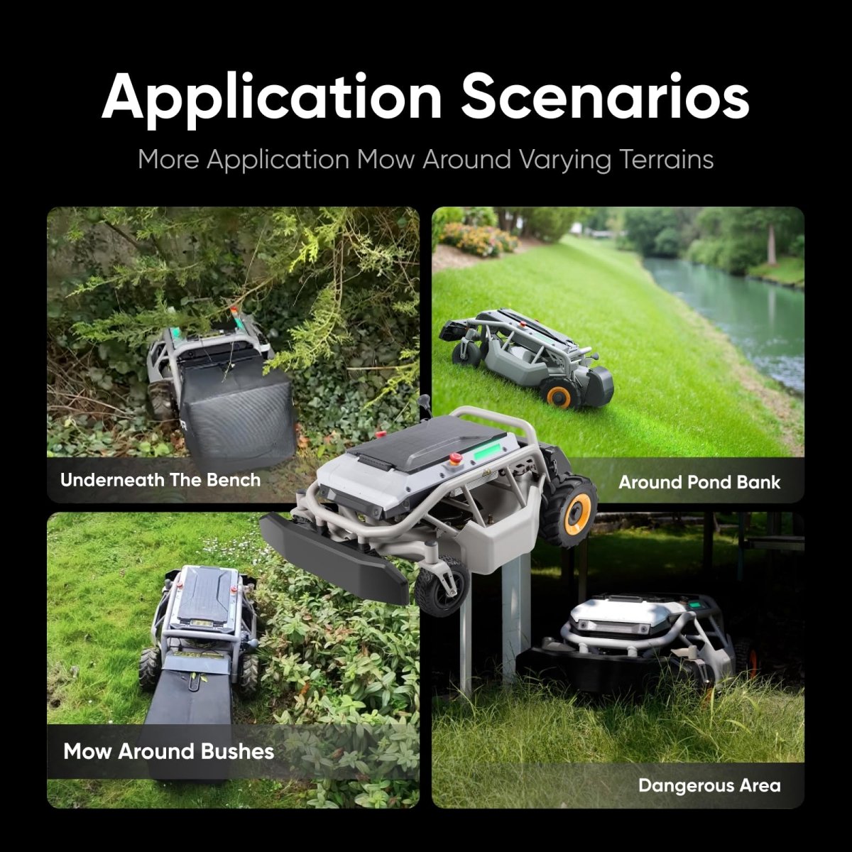 Mowrater - Remote Control Lawn Mower S1 2WD 56V12Ah - SmartHomeFinder.com