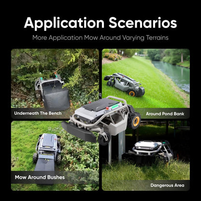 Mowrater - Remote Control Lawn Mower S1 2WD 56V12Ah - SmartHomeFinder.com