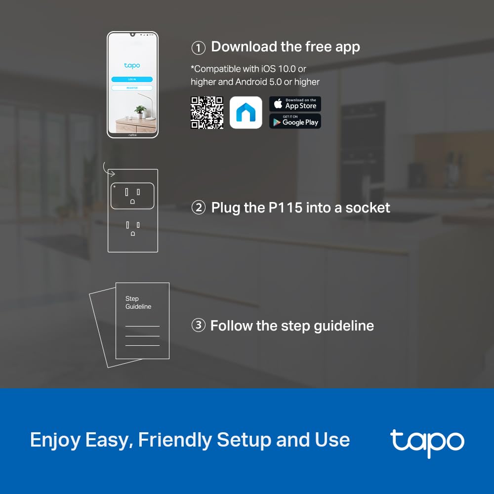 TP - Link Tapo Smart Plug Wi - Fi Mini, Energy Monitoring, Compatible with Alexa & Google Home & Samsung SmartThings, Timer, 15A/1800W Max, ETL Certified, 2.4G Wi - Fi Only, Tapo P115(2 - Pack) - SmartHomeFinder.com